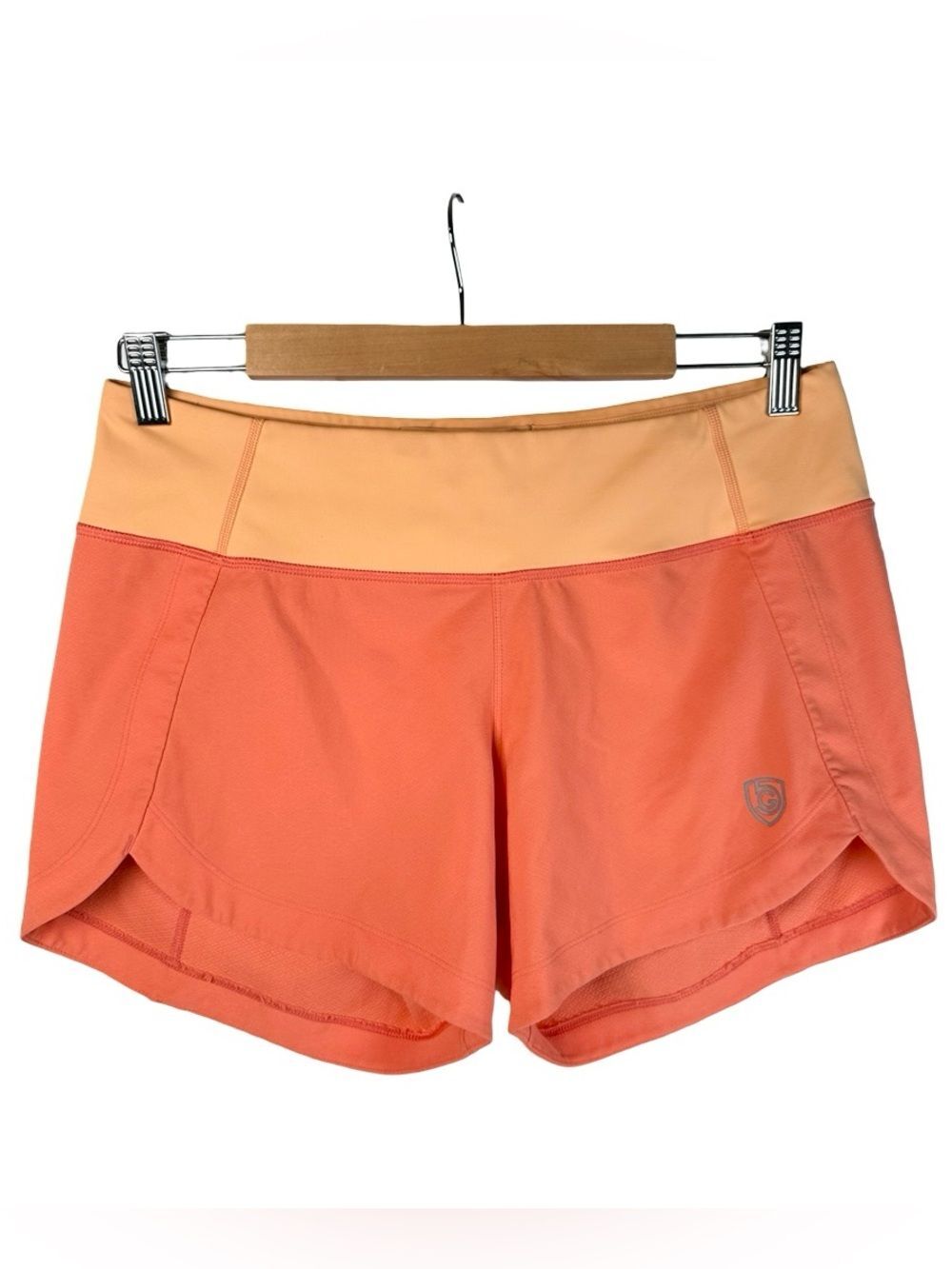 Goal Five Excel Womens Orange 5” Mid Rise Workout Athletic Running Shorts Medium